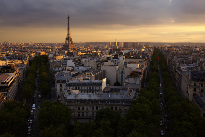 Place de l'&Eacute;toile at Sunset